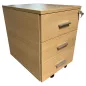 PACK ROBELINA│Bureau de direction Robin avec rangement + Caisson Melina│Chêne clair / Blanc PACK ROBELINA│Bureau de direction Robin avec rangement + Caisson Melina│Chêne clair / Blanc