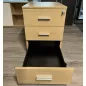 PACK ROBELINA│Bureau de direction Robin avec rangement + Caisson Melina│Chêne clair / Blanc PACK ROBELINA│Bureau de direction Robin avec rangement + Caisson Melina│Chêne clair / Blanc