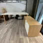PACK ROBELINA│Bureau de direction Robin avec rangement + Caisson Melina│Chêne clair / Blanc PACK ROBELINA│Bureau de direction Robin avec rangement + Caisson Melina│Chêne clair / Blanc