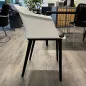 SCOTT│Fauteuil sur 4 pieds polypropylène noir - avec placet similicuir│Blanc/Noir SCOTT│Fauteuil sur 4 pieds polypropylène noir - avec placet similicuir│Blanc/Noir