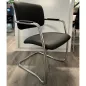 VISIT│Fauteuil visiteur Bas dossier Cuir│Noir/Chromé VISIT│Fauteuil visiteur Bas dossier Cuir│Noir/Chromé