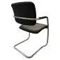 VISIT│Fauteuil visiteur Bas dossier Cuir│Noir/Chromé VISIT│Fauteuil visiteur Bas dossier Cuir│Noir/Chromé
