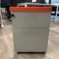 HARMONY│Caisson 64 sous bureau 2 Tiroirs avec top tissu│Gris alu/Noir