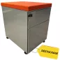 HARMONY│Caisson 64 sous bureau 2 Tiroirs avec top tissu│Gris alu/Noir