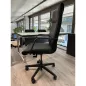 ROMA│Fauteuil direction cuir│Noir/Noir