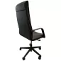 ROMA│Fauteuil direction cuir│Noir/Noir