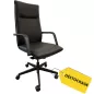 ROMA│Fauteuil direction cuir│Noir/Noir