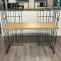 WIRE│Bureau droit végétalisable L 123 x P 51.5 cm│Chêne Nebraska / Noir WIRE│Bureau droit végétalisable L 123 x P 51.5 cm│Chêne Nebraska / Noir
