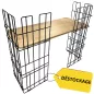 WIRE│Bureau droit végétalisable L 123 x P 51.5 cm│Chêne Nebraska / Noir WIRE│Bureau droit végétalisable L 123 x P 51.5 cm│Chêne Nebraska / Noir