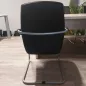PASSEPARTOUT│Lot de 2 sièges d'accueil cuir│Noir/gris alu PASSEPARTOUT│Lot de 2 sièges d'accueil cuir│Noir/gris alu