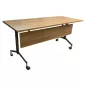 EUREKA│Table abattante 160x70 avec voile de fond│Chêne Nebraska/Gris alu