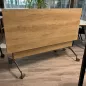 EUREKA│Table abattante 160x70 avec voile de fond│Chêne Nebraska/Gris alu