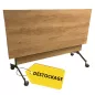 EUREKA│Table abattante 160x70 avec voile de fond│Chêne Nebraska/Gris alu