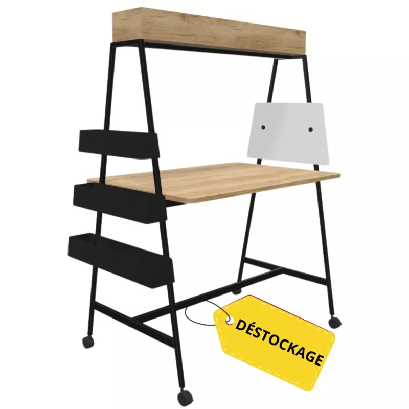 ALTO COWORKING│Stations de travail mobiles│profondeur 90 cm - Nebraska/Noir ALTO COWORKING│Stations de travail mobiles│profondeur 90 cm - Nebraska/Noir