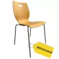 TIC│Chaise 4 pieds tube│Hêtre/Chromé