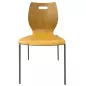 TIC│Chaise 4 pieds tube│Hêtre/Chromé