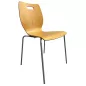 TIC│Chaise 4 pieds tube│Hêtre/Chromé