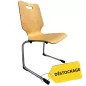 TIC│Chaise pieds appui sur table│Hêtre/Chromé TIC│Chaise pieds appui sur table│Hêtre/Chromé