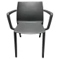 SOLÉO│Chaise collectivité│Avec accoudoirs│int-éxt.│Noir réglisse SOLÉO│Chaise collectivité│Avec accoudoirs│int-éxt.│Noir réglisse