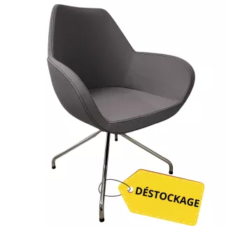 BIP│Chauffeuse Pied araignée│Tissu Gris souris
