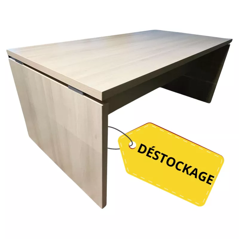 XENION│Bureau Direction droit L 180 x p 90 cm - avec voile de fond│Chêne Fil XENION│Bureau Direction droit L 180 x p 90 cm - avec voile de fond│Chêne Fil