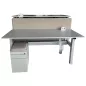 BENE│PACK LEVEL LIFT 2 Bureaux TWIN structure partagées électriques + 2 caissons + 1 cloison acoustique│160x169 cm