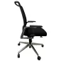 INTERSTUHL│Modèle Vintage - Fauteuil travail avec accoudoirs│Résille noire/Noir