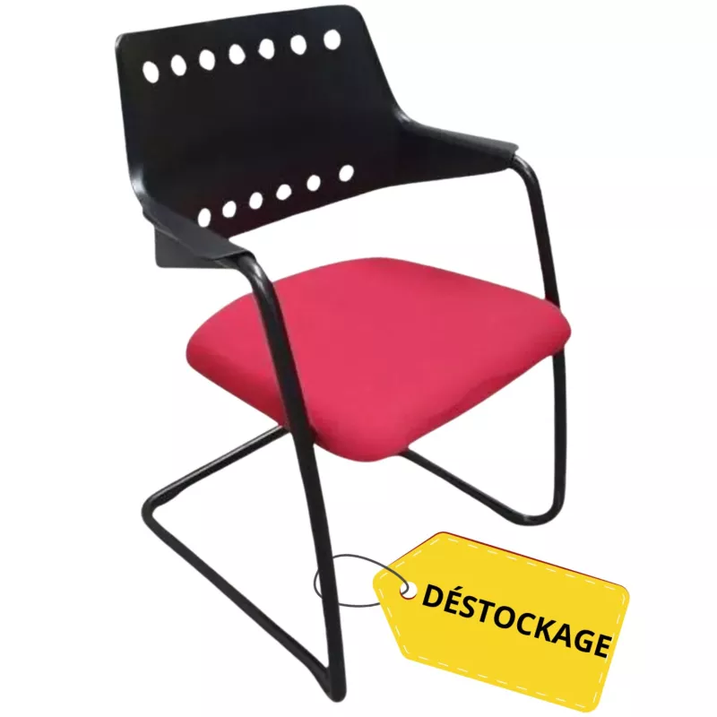 GIRSBERGER│Siège accueil/réunion/conférence│Rouge/Noir GIRSBERGER│Siège accueil/réunion/conférence│Rouge/Noir