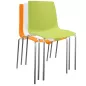 RIO│Lot de 3 chaises de collectivité coque RIO│Lot de 3 chaises de collectivité coque