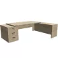 KARA│Bureau de direction avec retour et caisson porteur│4 décors bois à choix