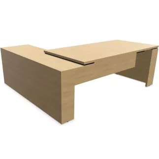 KARA│Bureau de direction avec retour│4 décors bois à choix