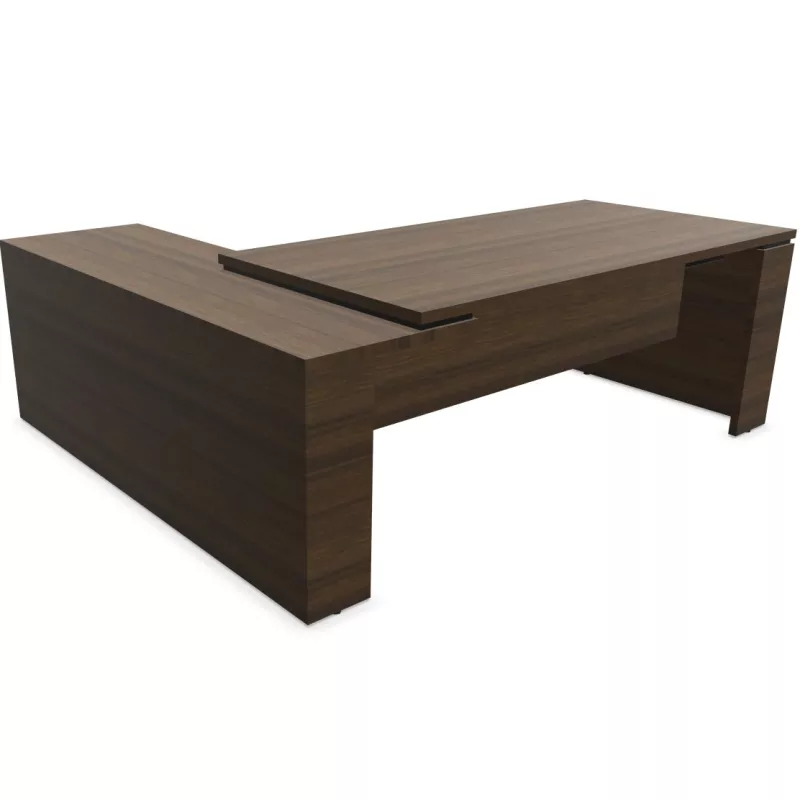 KARA│Bureau de direction avec retour│4 décors bois à choix