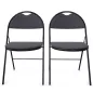 GEO│Lot de 2 Chaises pliantes tissu│2 coloris à choix GEO│Lot de 2 Chaises pliantes tissu│2 coloris à choix