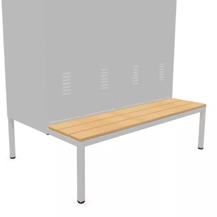 EOL│Socle banc de vestiaire L 120 x p 80 x H 35 cm pour 4 casiers │Gris clair