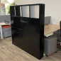 DECO-B│Meubles de séparation à casier L160 x H150cm│Noir / Plexiglass DECO-B│Meubles de séparation à casier L160 x H150cm│Noir / Plexiglass