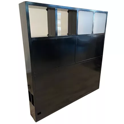 DECO-B│Meubles de séparation à casier L160 x H150cm│Noir / Plexiglass