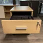 PACK ROBELINA│Bureau de direction Robin avec rangement + Caisson Melina│Chêne clair / Blanc PACK ROBELINA│Bureau de direction Robin avec rangement + Caisson Melina│Chêne clair / Blanc