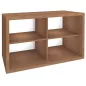 KARA│Etagère basse ouverte L 120 x p 46 x H 78 cm│Noyer ambré / Blanc KARA│Etagère basse ouverte L 120 x p 46 x H 78 cm│Noyer ambré / Blanc