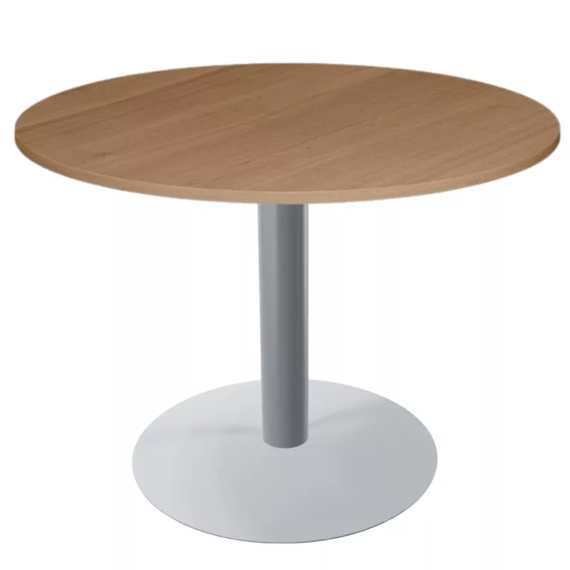 ELOISE│Table ronde ø 120 cm 3-4 personnes│Noyer ambré / Gris aluminium ELOISE│Table ronde ø 120 cm 3-4 personnes│Noyer ambré / Gris aluminium
