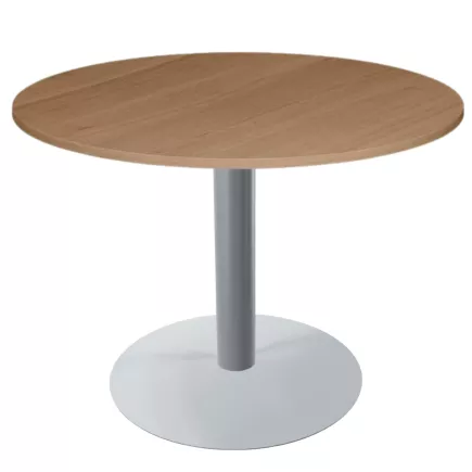 ELOISE│Table ronde ø 120 cm 3-4 personnes│Noyer ambré / Gris aluminium