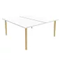 ROBIN│Gamme bureau structure partagée pied bois massif ROBIN│Gamme bureau structure partagée pied bois massif