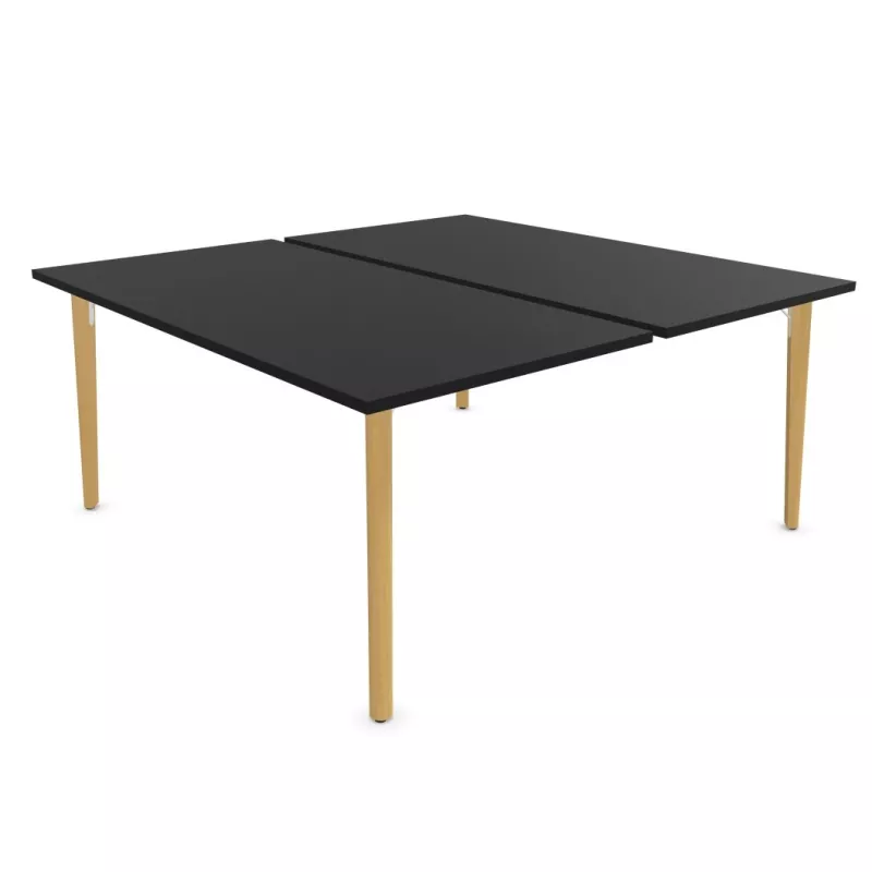 ROBIN│Bureau structure partagée pied bois massif
