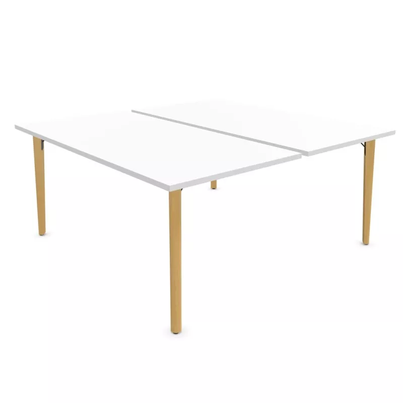 ROBIN│Gamme bureau structure partagée pied bois massif ROBIN│Gamme bureau structure partagée pied bois massif