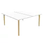ROBIN│Gamme bureau structure partagée pied bois massif ROBIN│Gamme bureau structure partagée pied bois massif