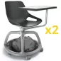ROSALIE CAMPUS│Lot de 2 chaises de formation ROSALIE CAMPUS│Lot de 2 chaises de formation