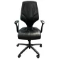 GIROFLEX│Fauteuil travail modèle 64-7778 - Cuir noir avec accoudoirs fixes GIROFLEX│Fauteuil travail modèle 64-7778 - Cuir noir avec accoudoirs fixes
