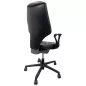 GIROFLEX│Fauteuil travail modèle 64-7778 - Cuir noir avec accoudoirs fixes GIROFLEX│Fauteuil travail modèle 64-7778 - Cuir noir avec accoudoirs fixes