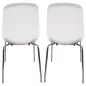 GELATI│Lot de 2 chaises de Restauration│Blanc/Chromé GELATI│Lot de 2 chaises de Restauration│Blanc/Chromé