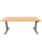 ENVOL EVO│Bureau électrique L 180 x p 80 x H réglable - 4 positions - USB A+C│Hêtre / Gris alu ENVOL EVO│Bureau électrique L 180 x p 80 x H réglable - 4 positions - USB A+C│Hêtre / Gris alu
