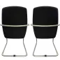 PASSEPARTOUT│Lot de 2 sièges d'accueil tissu│Noir/Gris alu PASSEPARTOUT│Lot de 2 sièges d'accueil tissu│Noir/Gris alu
